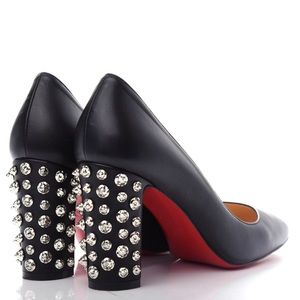 Nappa Donna Stud Spikes 85 Pumps 37.5 Black